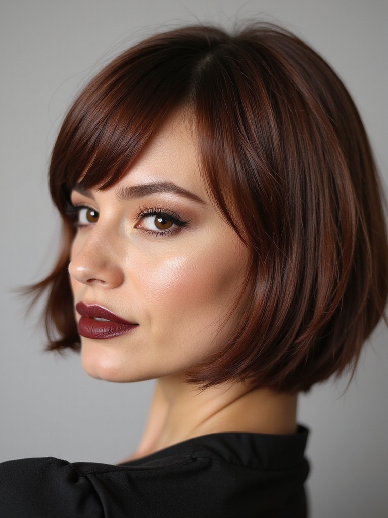 A 90s bob with curtain-style face-framing tendrils