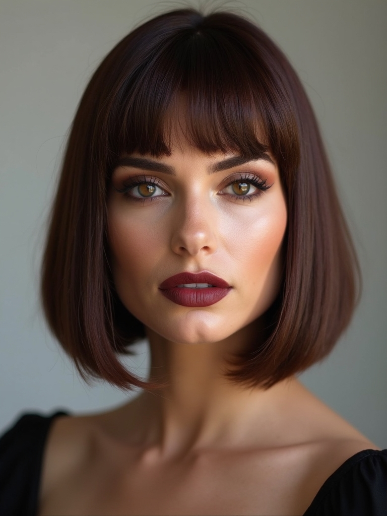 A chin-grazing, lightly layered 90s bob