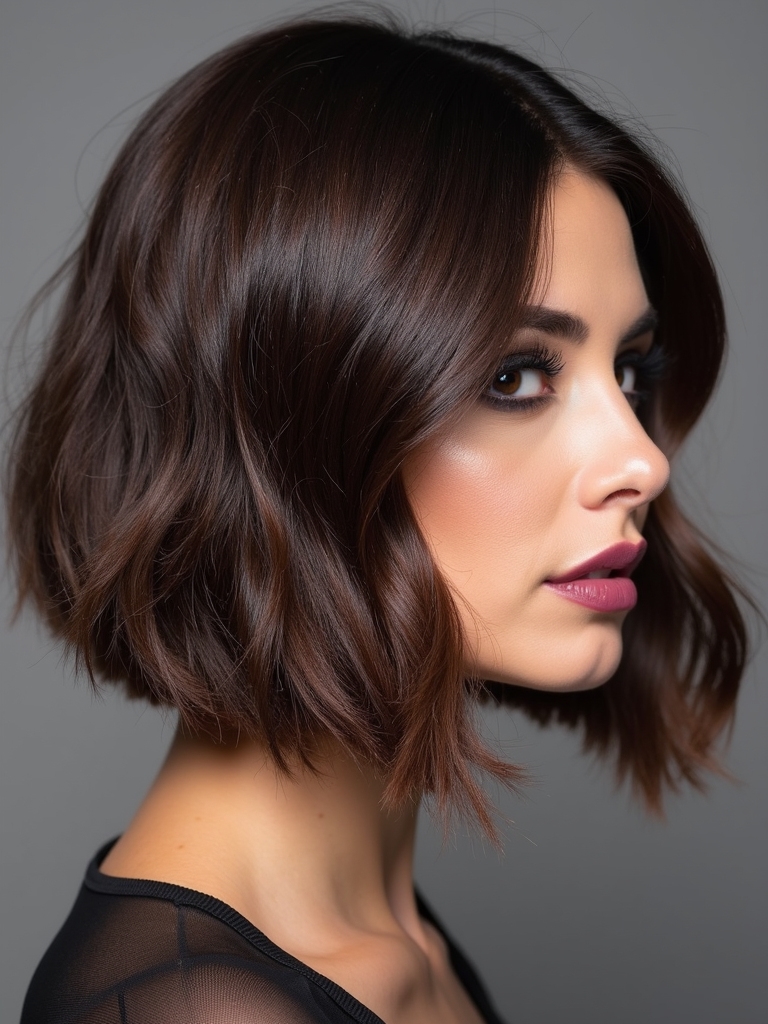 chin length versus neck grazing