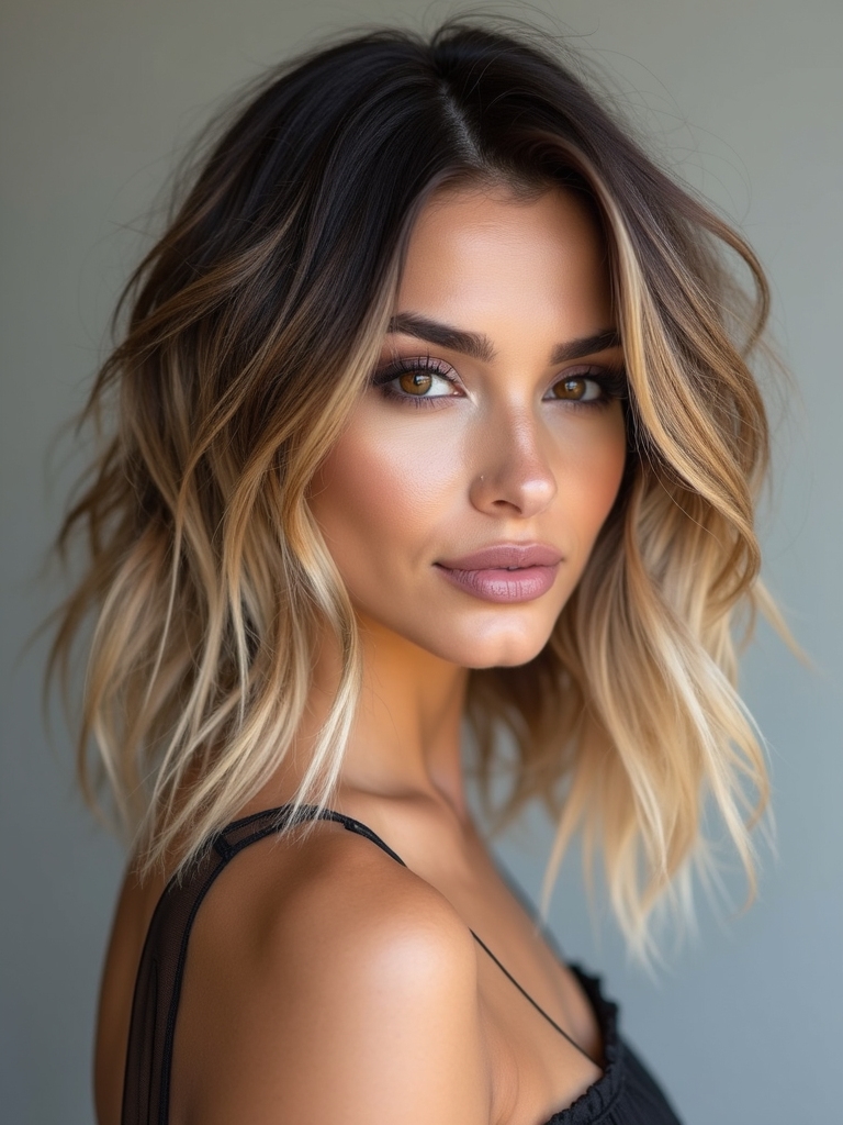 choppy breezy layered mullet