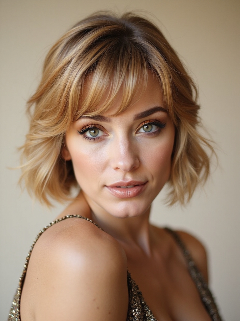 choppy layered feathered textured movement