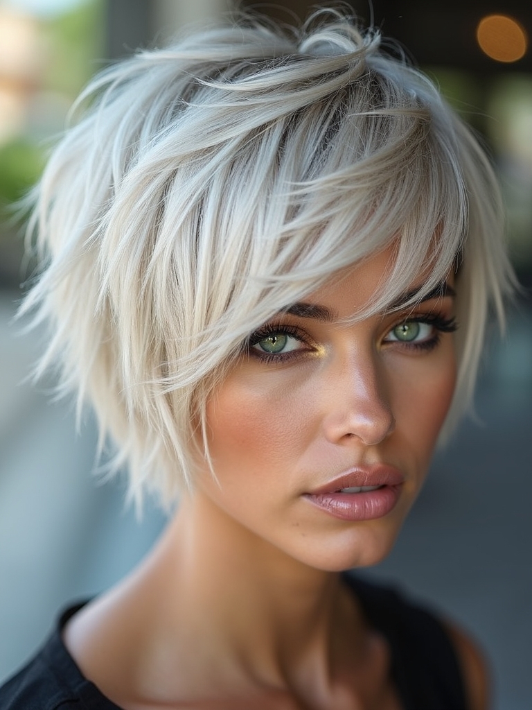 choppy textured piecey pixie