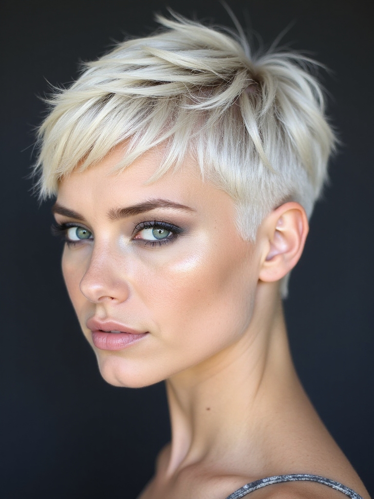 Textured choppy pixie