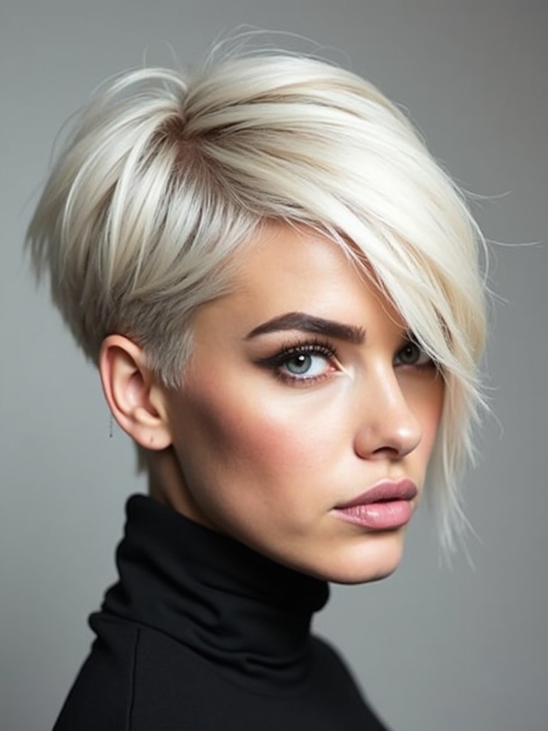 choppy textured pixie bob