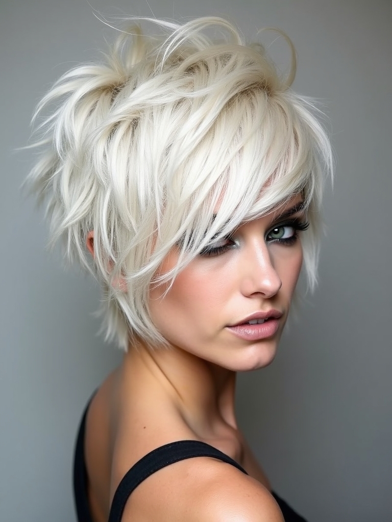 choppy wolf pixie textured mullet