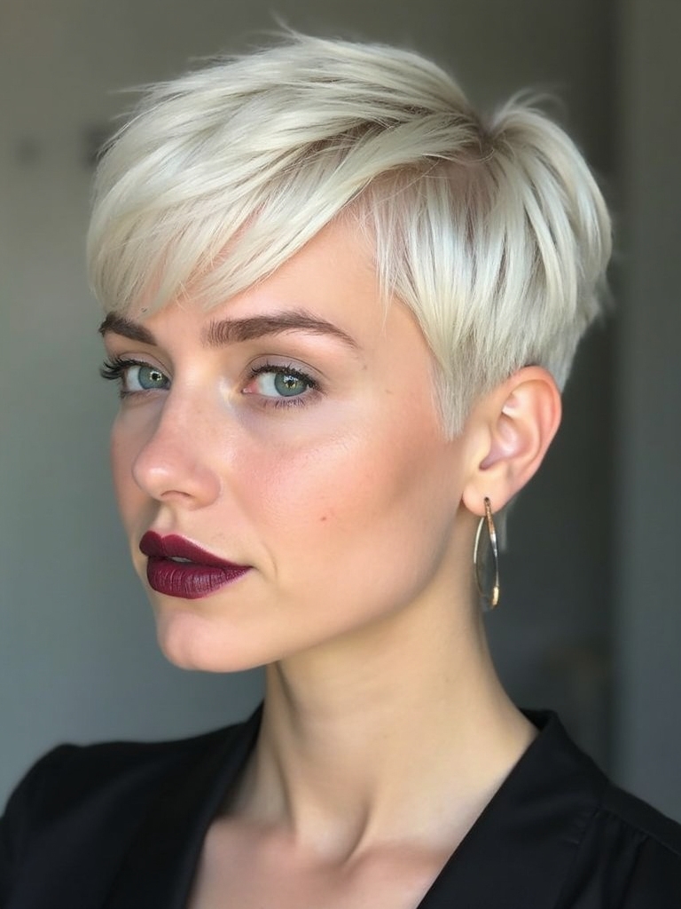 crisp cropped pixie nape