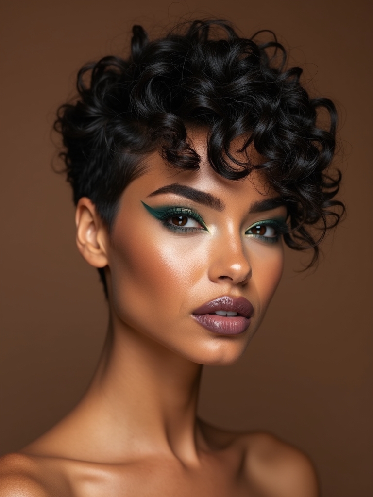 Curly pixie