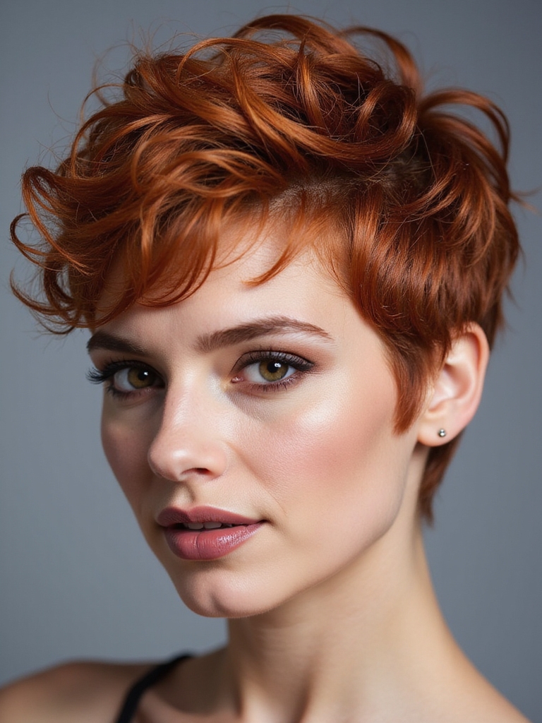 crown focused dimensional curl highlights