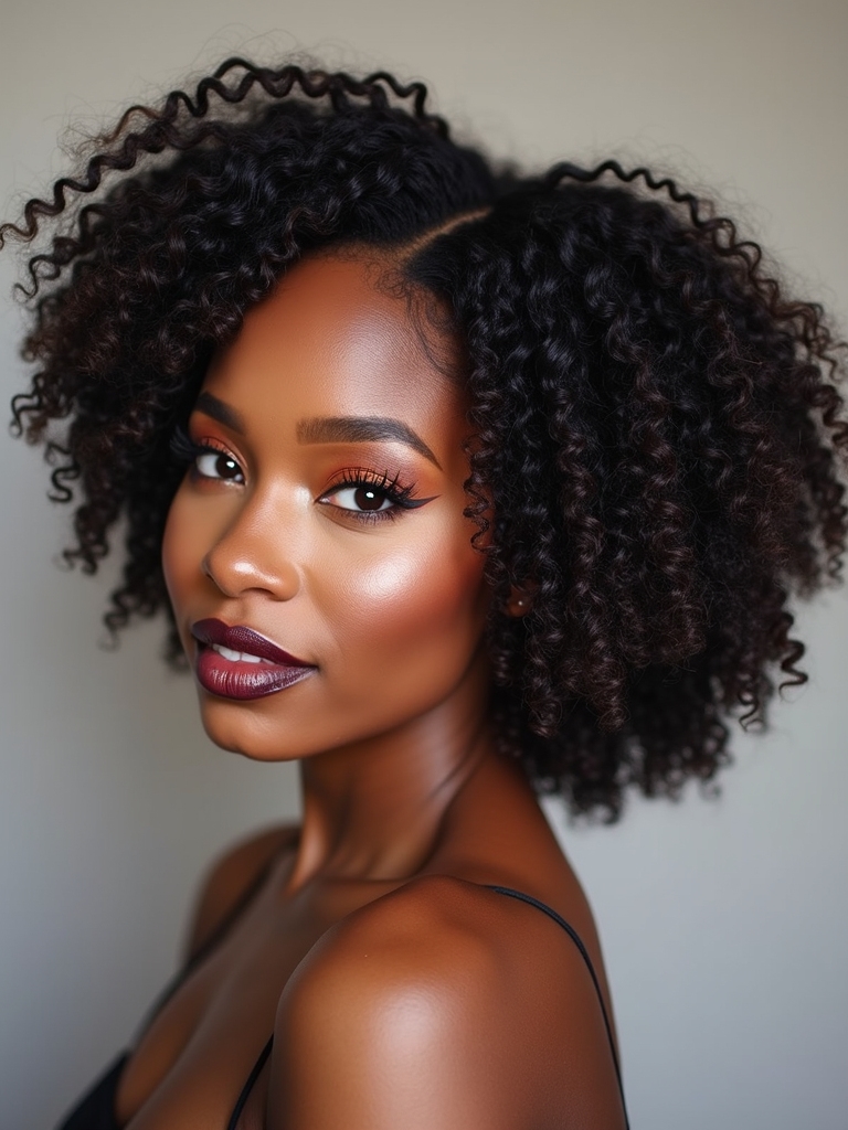 Curly short bob