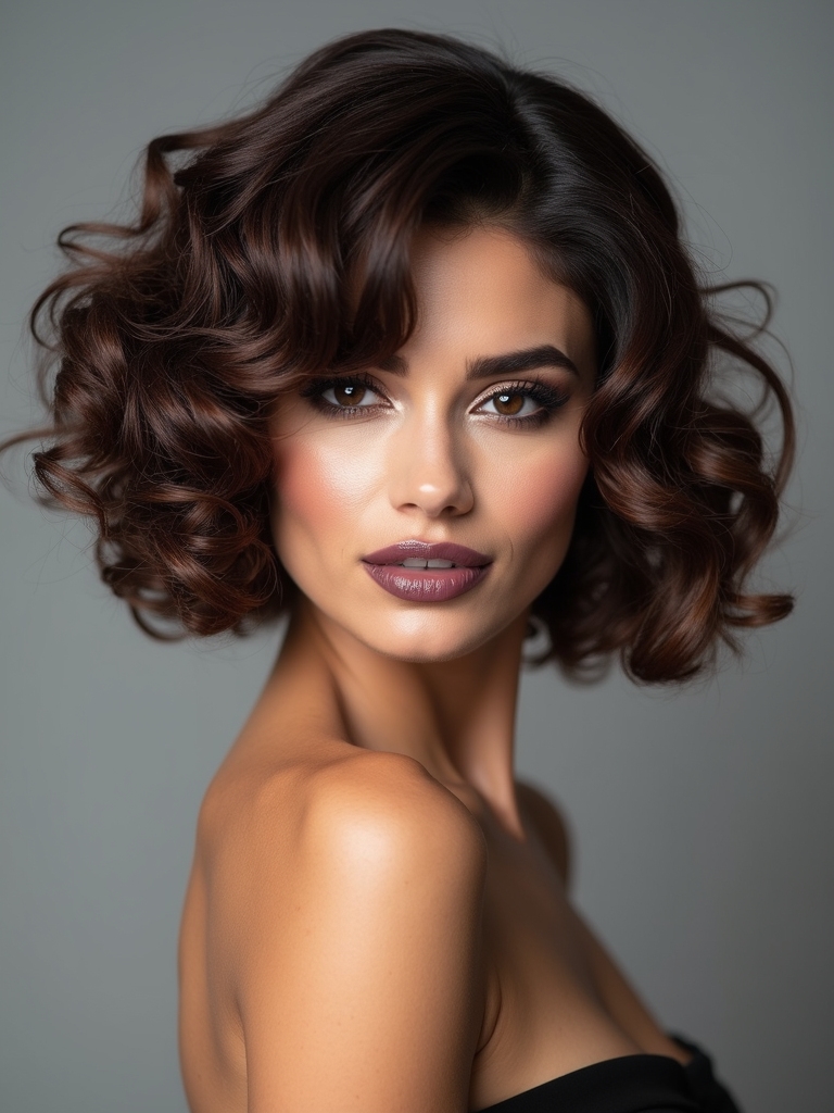 curly bob with undercut