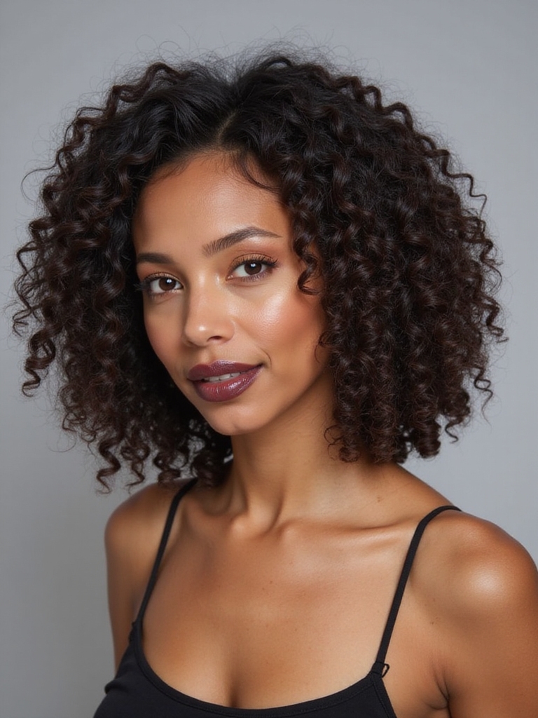 Curly French bob