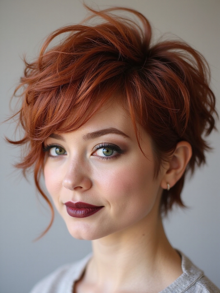 curly messy pixie bounce