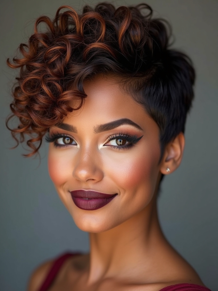 curly pixie celebrating texture