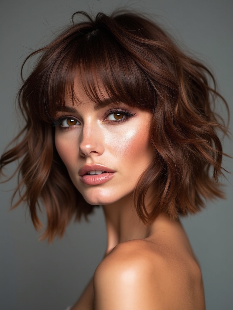 A short shag debulking thick hair