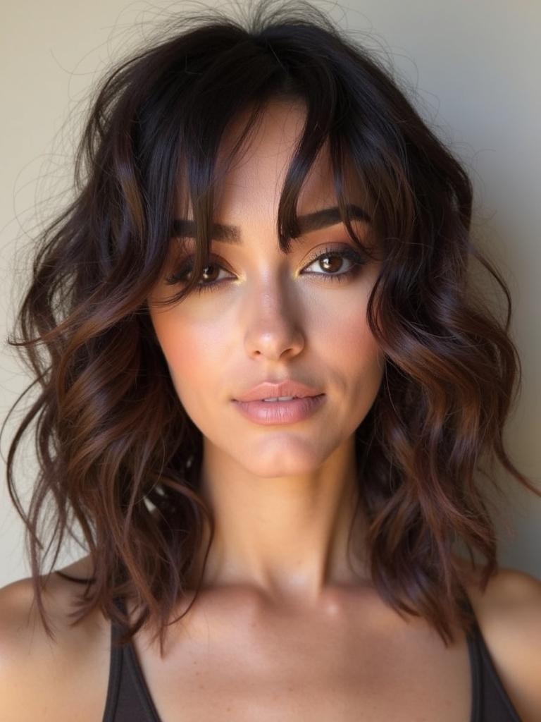 defined long curly shag