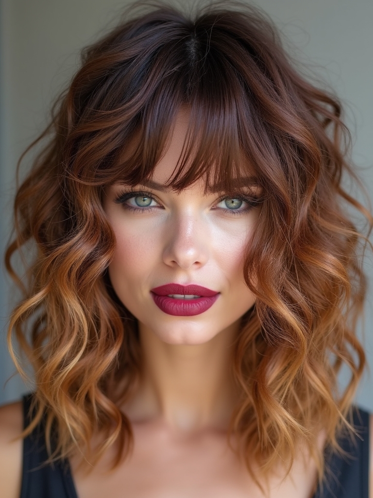 defined medium curly shag