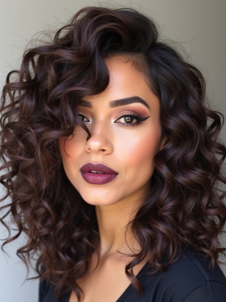 Curly retro shag