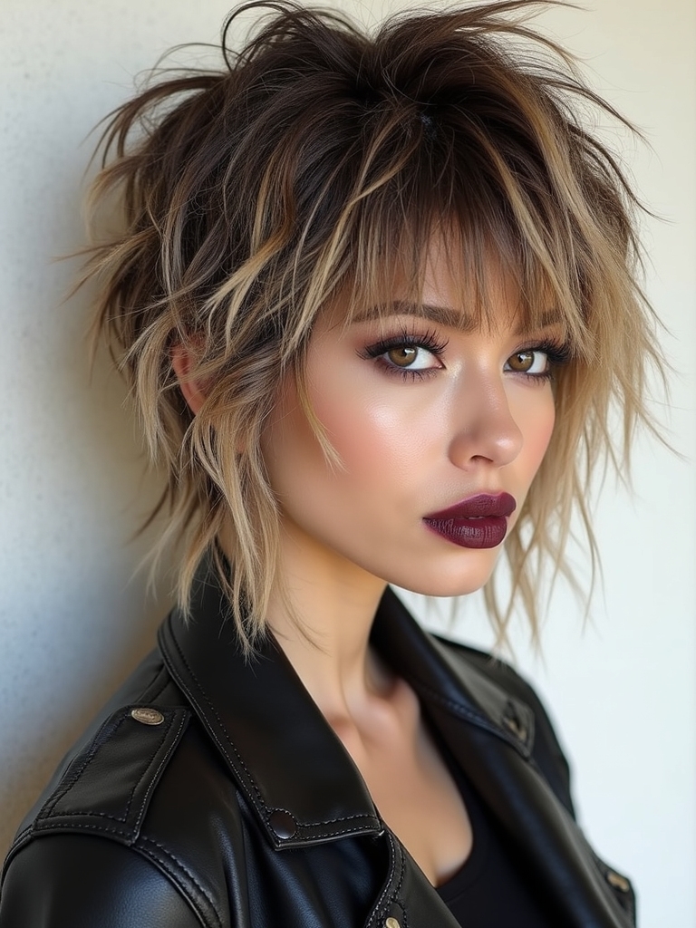 edgy rock n roll mullet