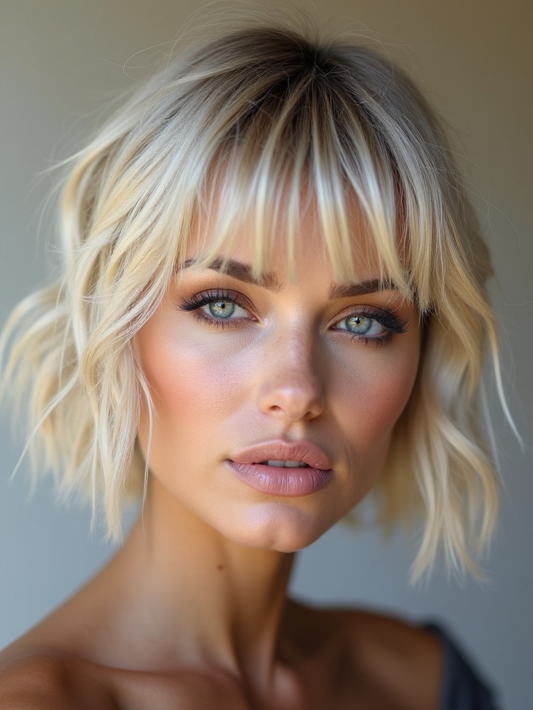 effortless textured celebrity inspired shag