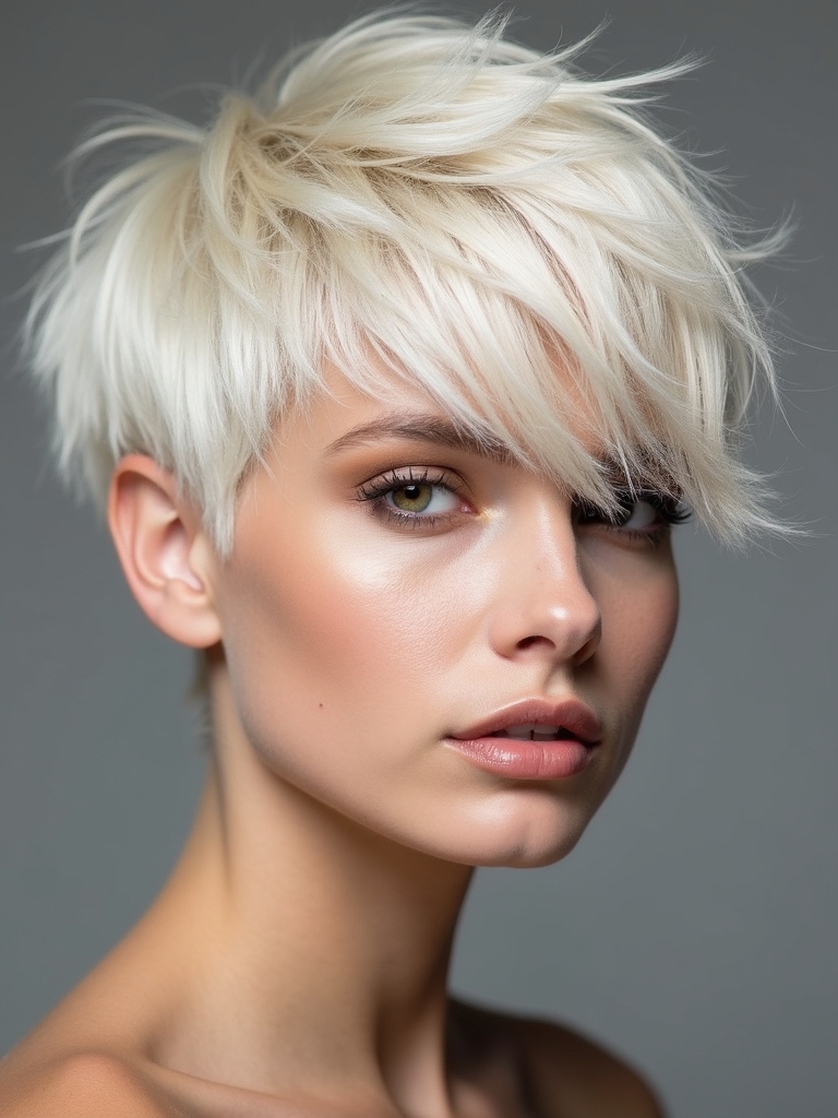 effortless tousled pixie fringe