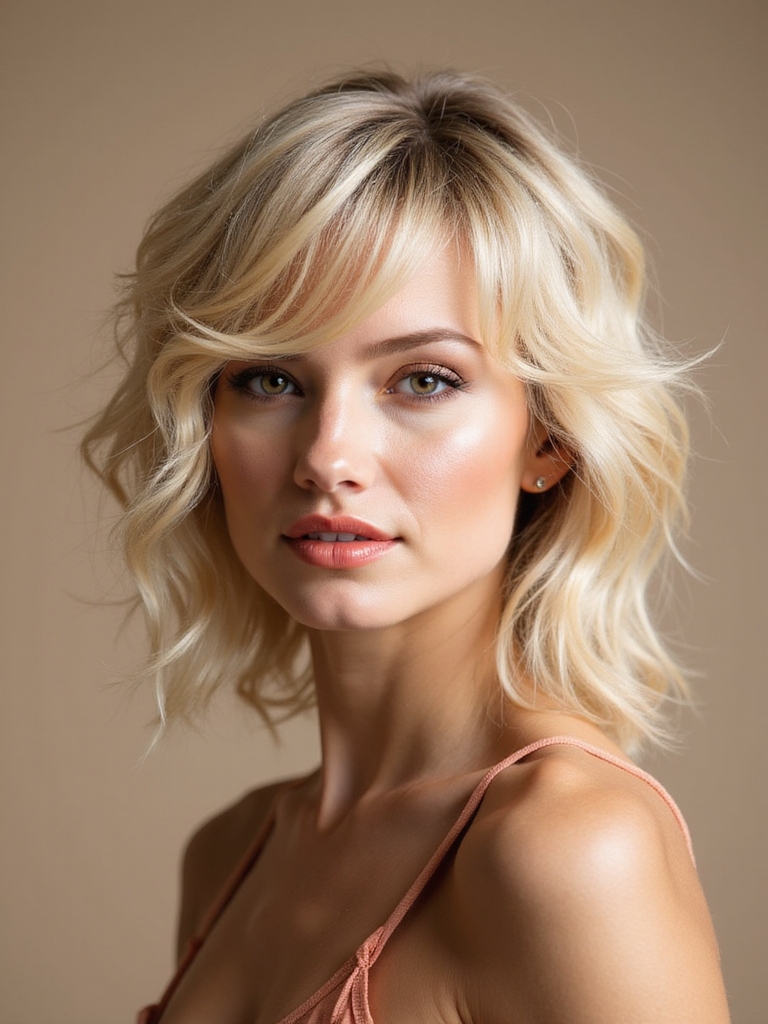 face framing shaggy mullet