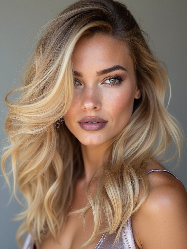 A feathered 90s blowout with flipped ends