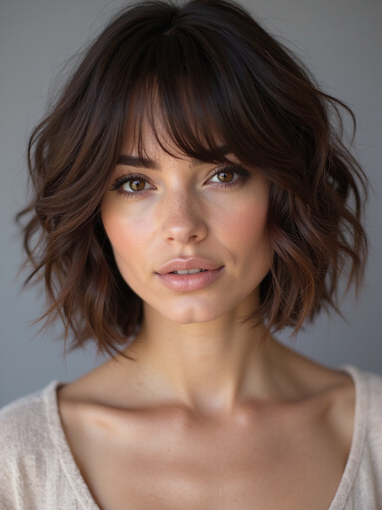 feathered micro layered shag