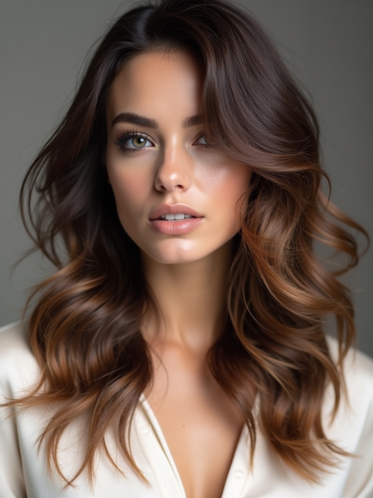 feathered razor cut layered ends