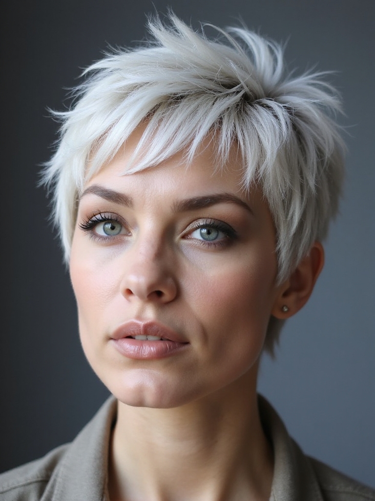 feathered wispy textured pixie