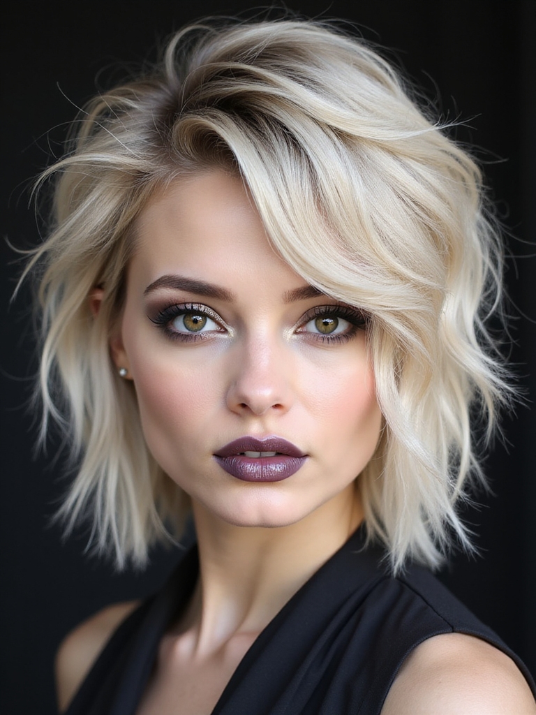 Shaggy mullet by hair type