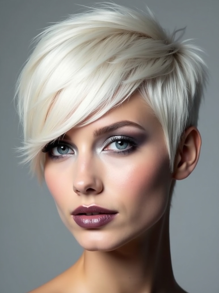 Straight pixie mullet