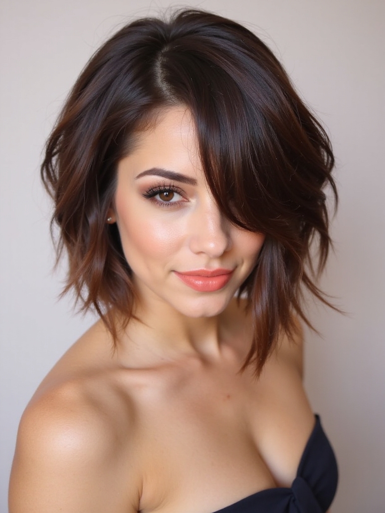Stacked short bob