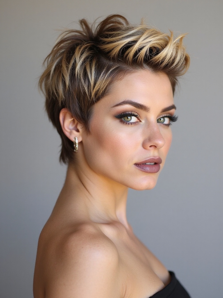 Pixie mullet at-home styling