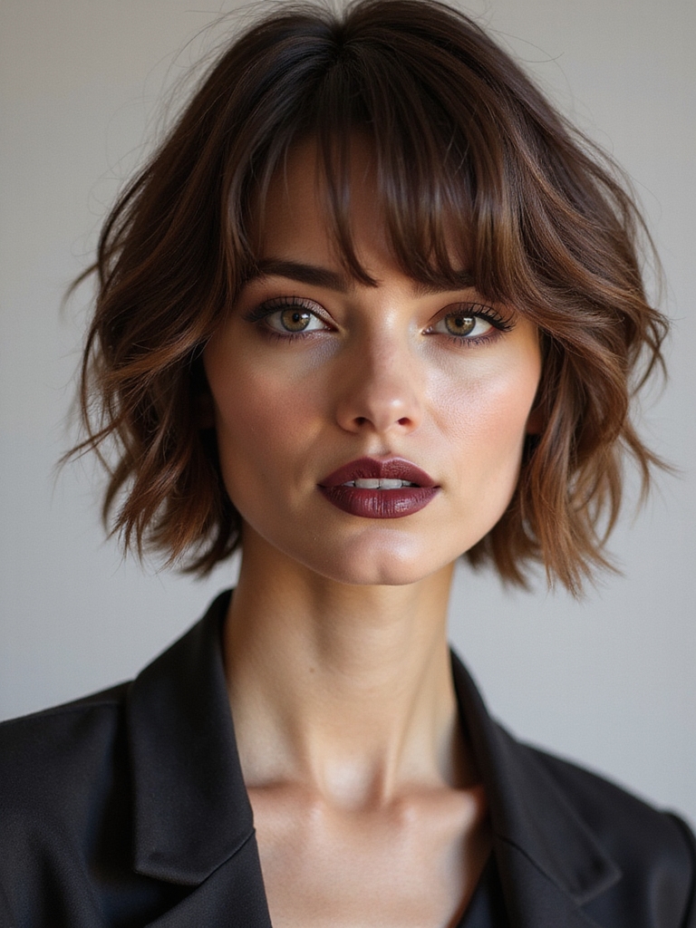 Jaw-skimming French-girl bob