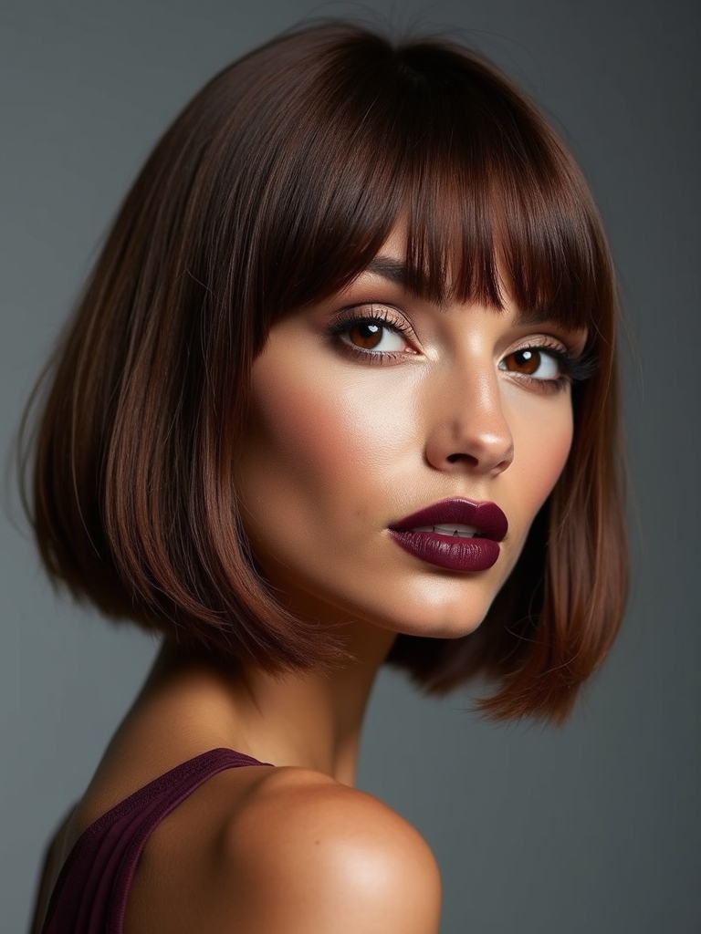 Jaw-skimming French bob
