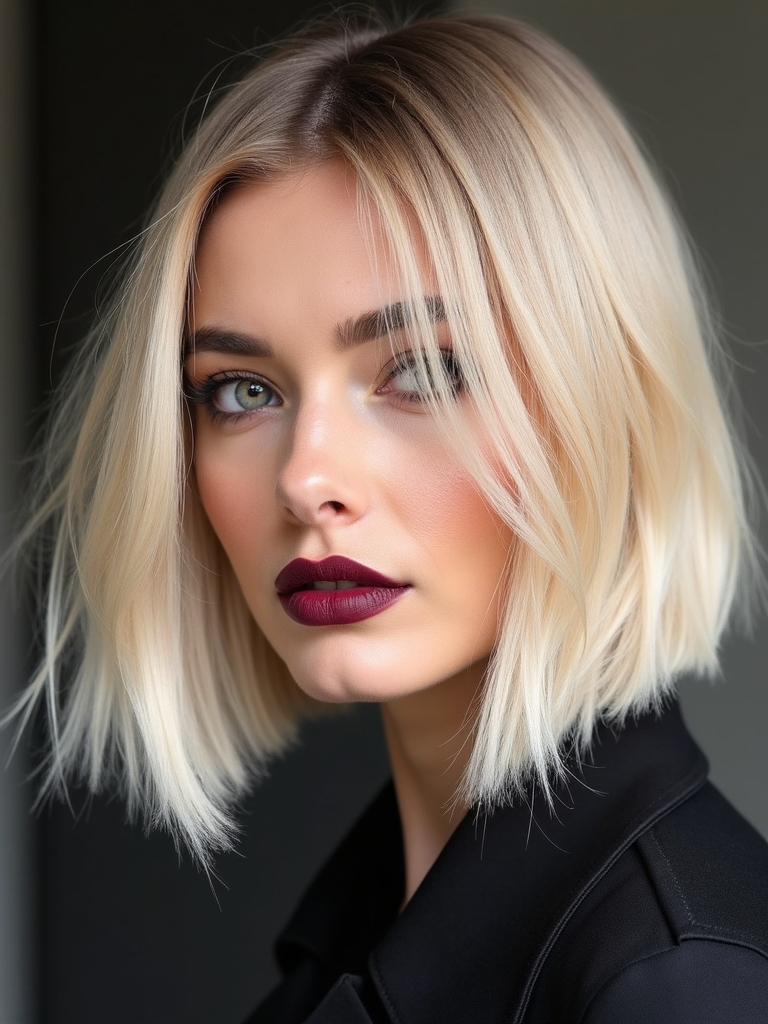 layered blunt bob stacked