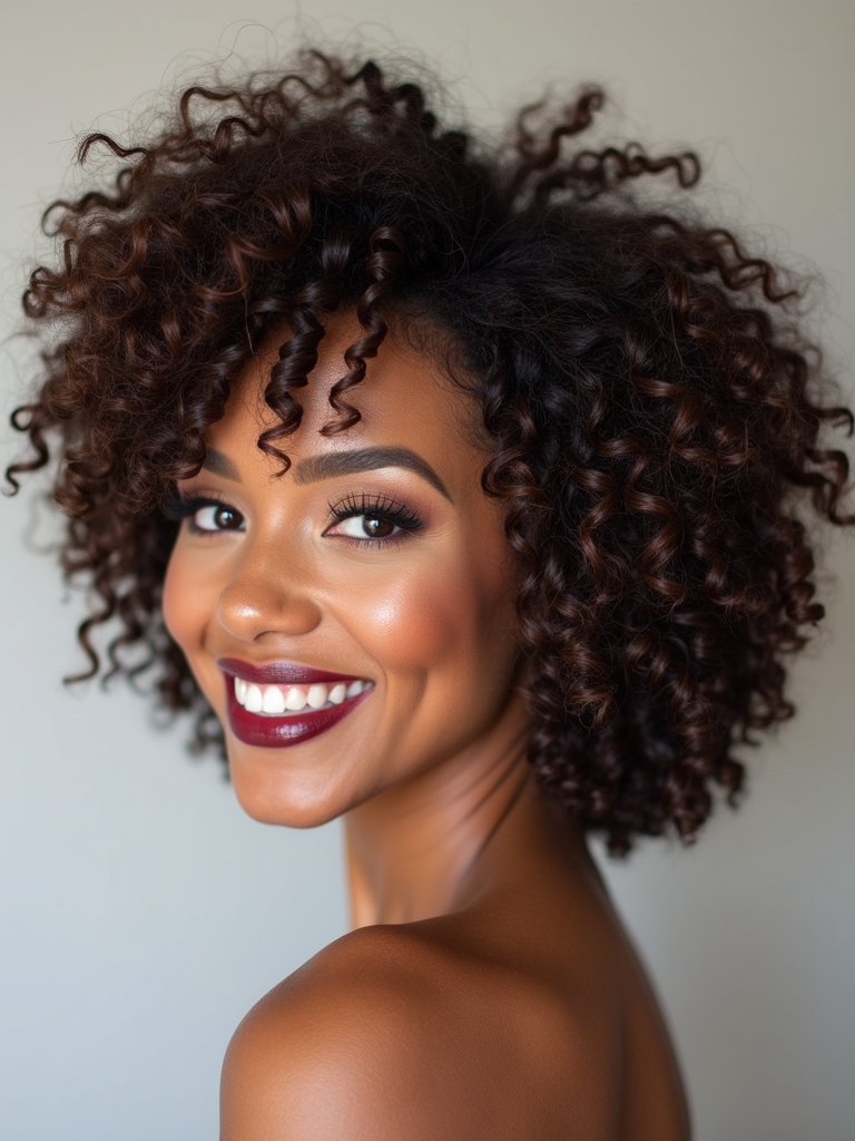 layered bob for curls