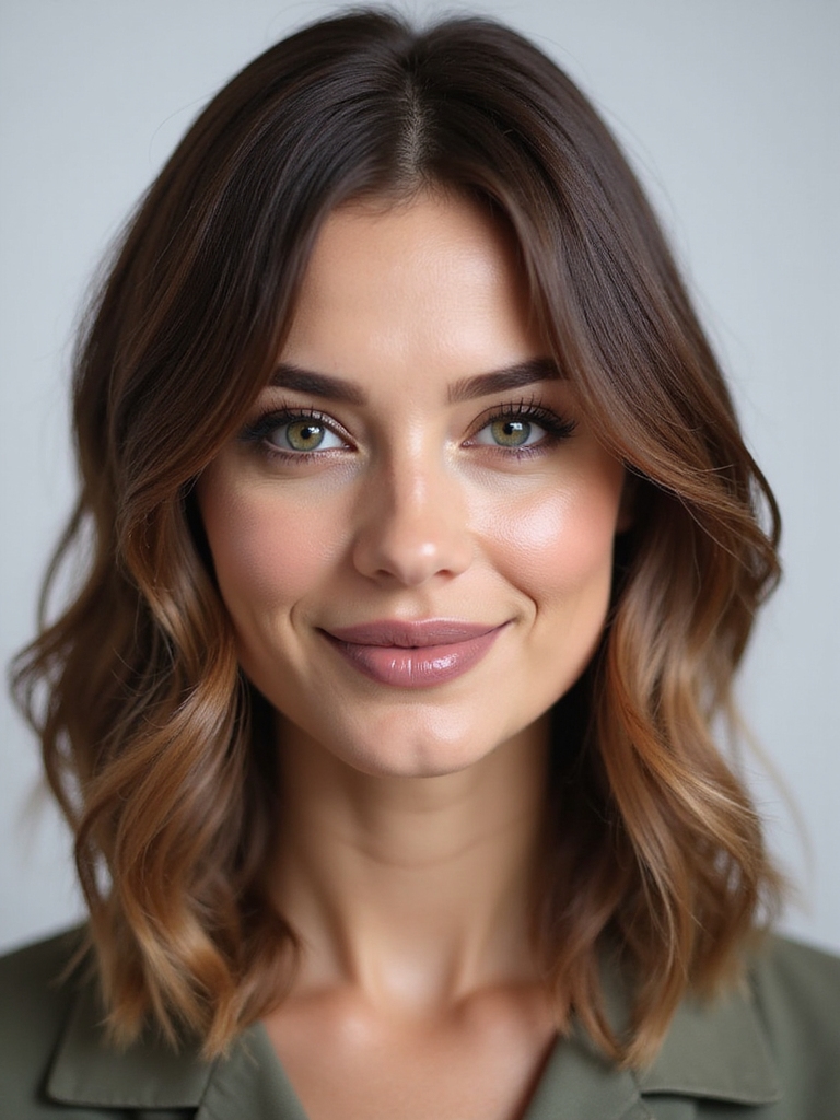 Layered collarbone-length lob