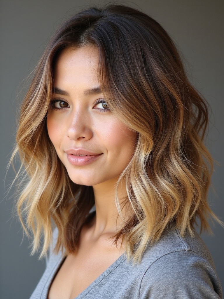 layered shag with highlights