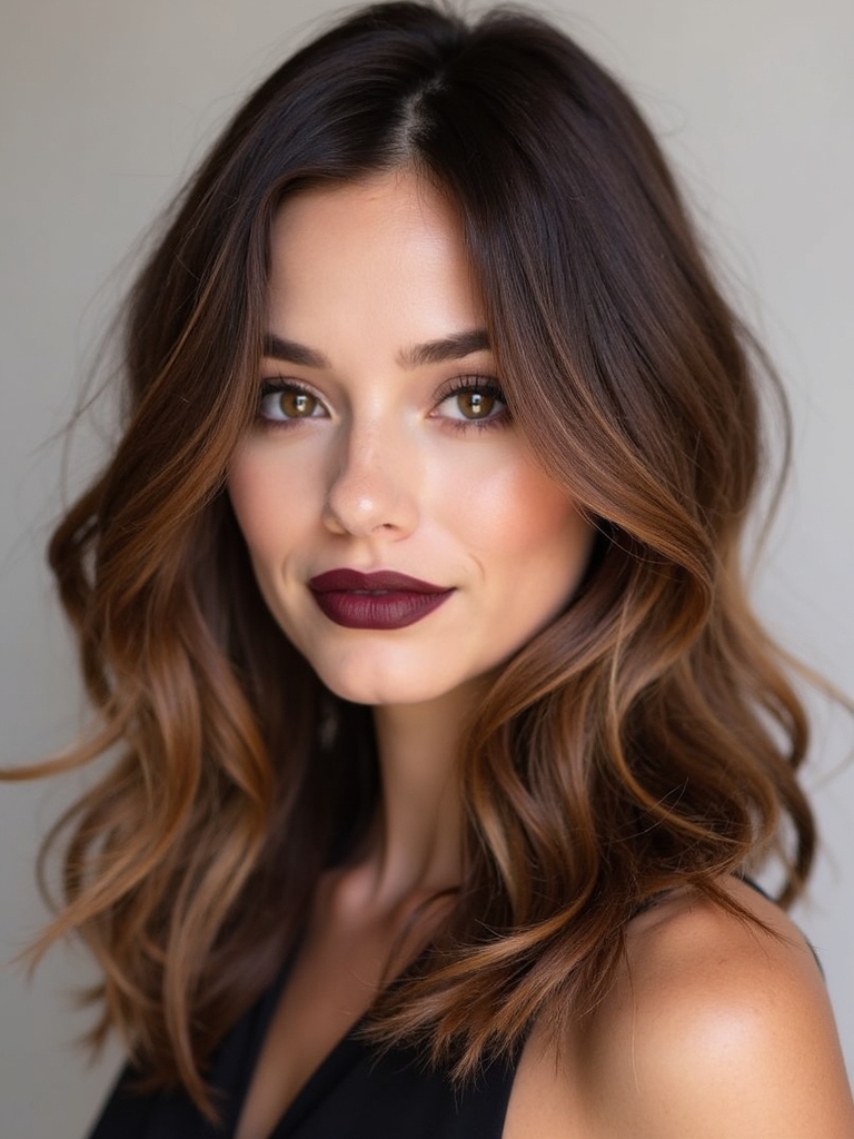 layers accentuating cheekbone definition