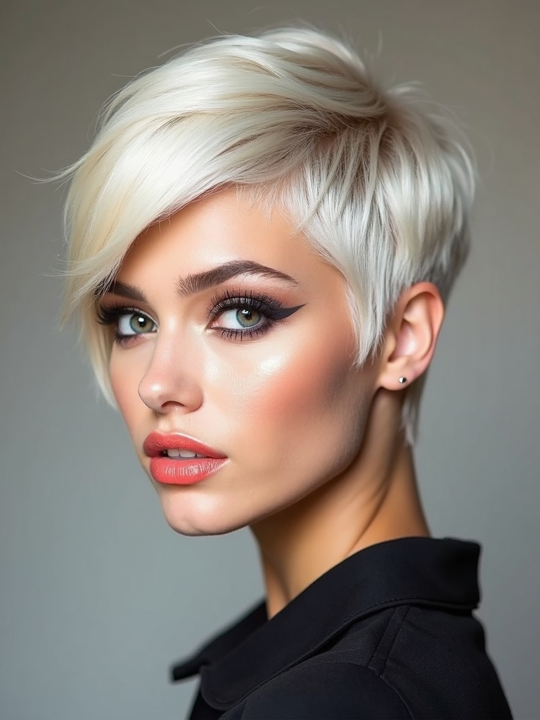 long top pixie swept bangs