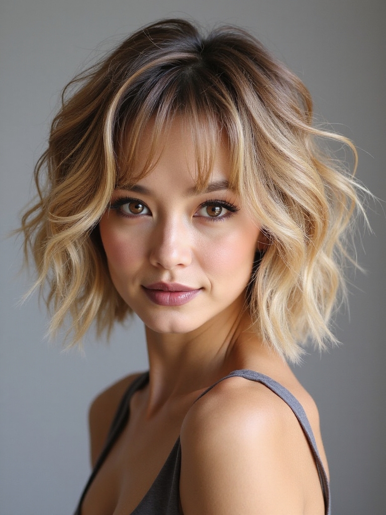 low maintenance layered shag