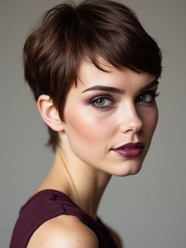 micro bangs with elongated sides