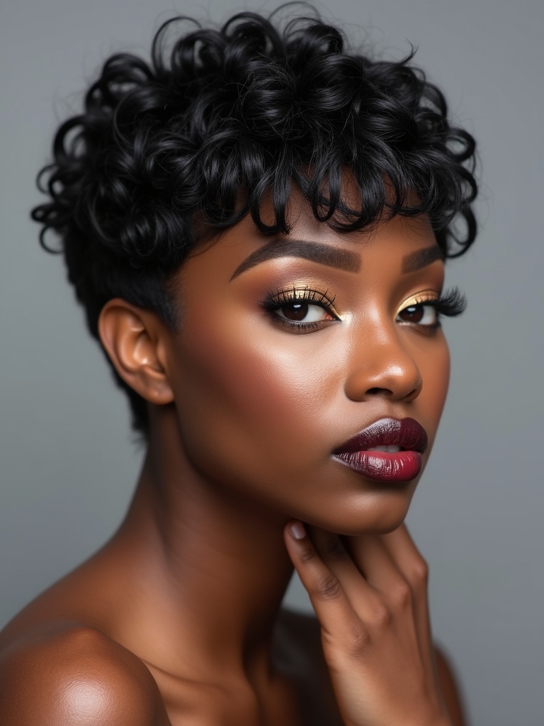 natural coils defined bangs