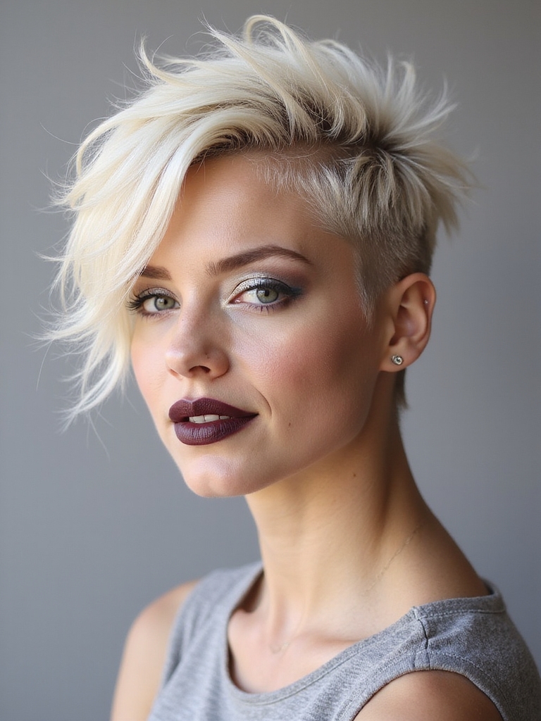 A pixie mullet styled for work or a night out