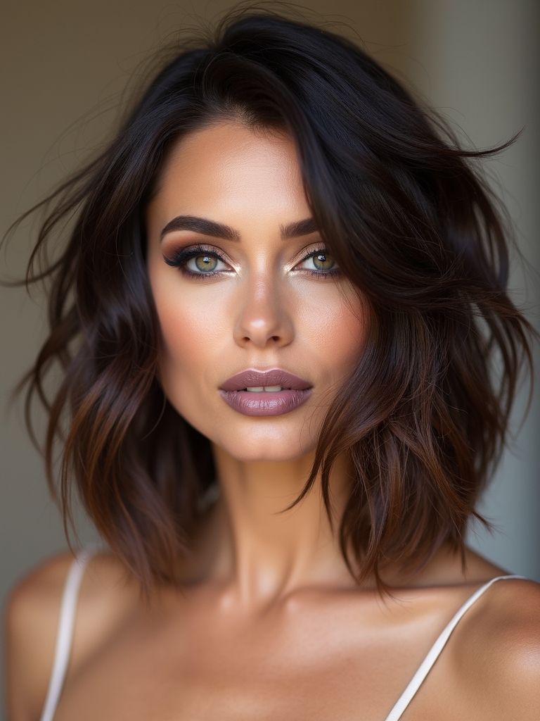 razor cut airy layered bob