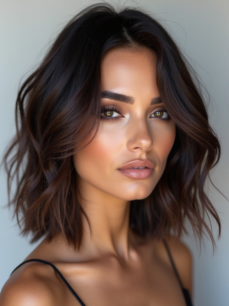 Razor-cut airy piecey layers