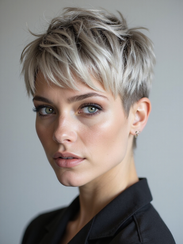 razor soft choppy pixie texture