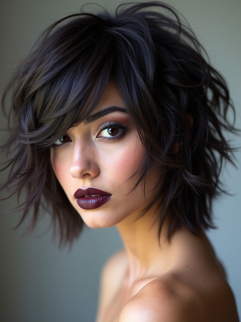 razored shag lob texture