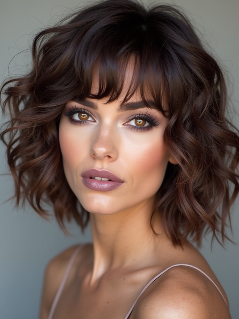 Round curly shag